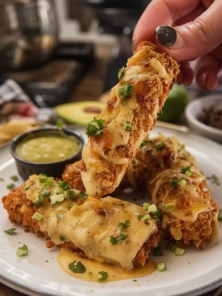 Cheesy Taco Sticks served