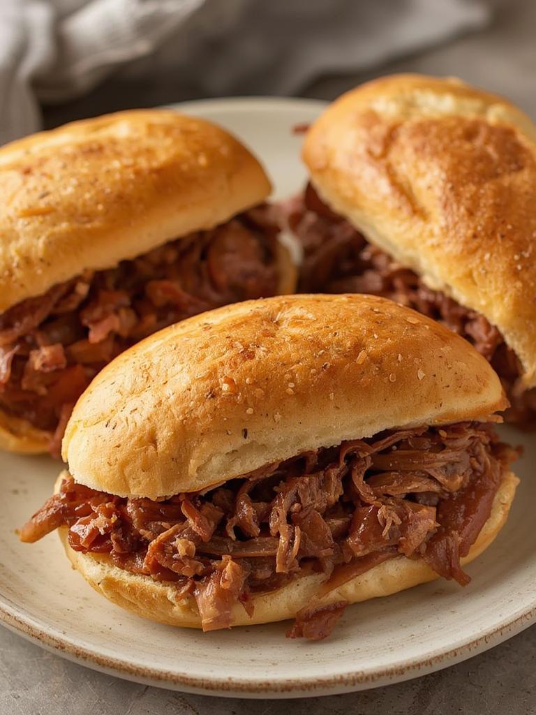 Crockpot French Dip Sandwiches