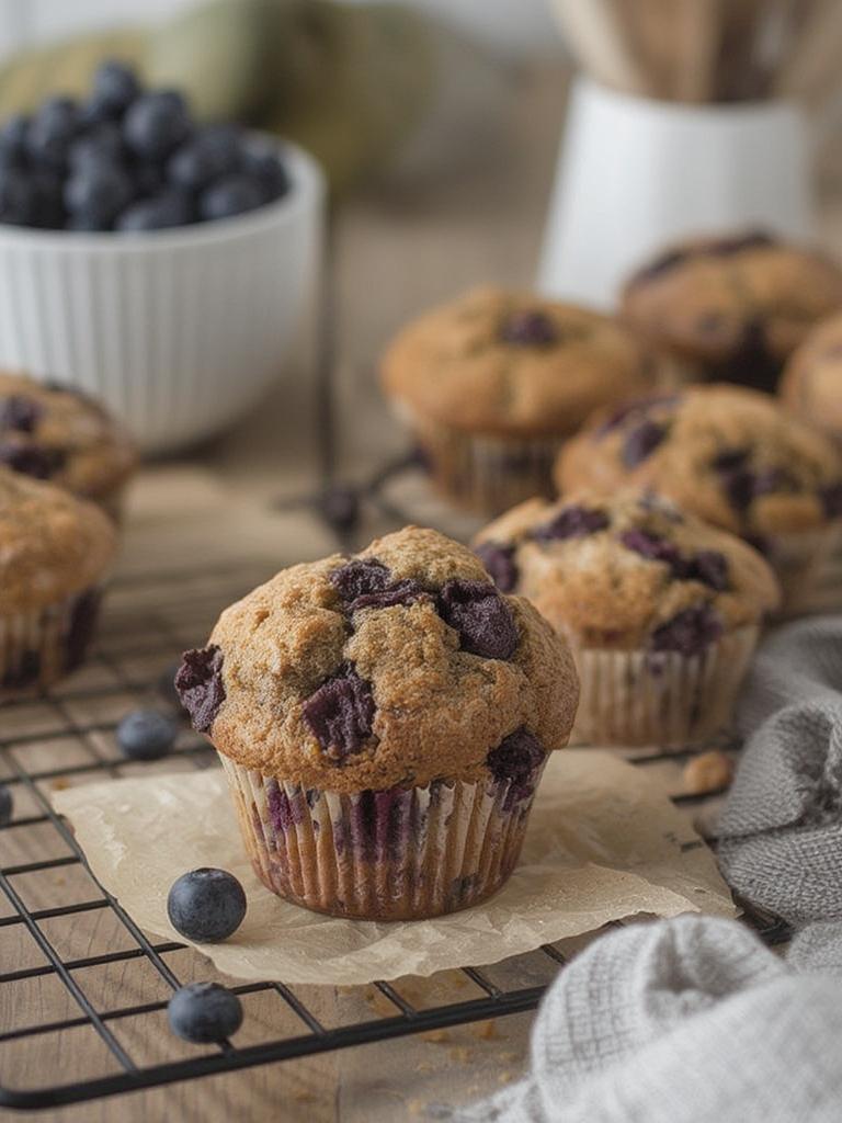 Homemade Blueberry Protein Muffins