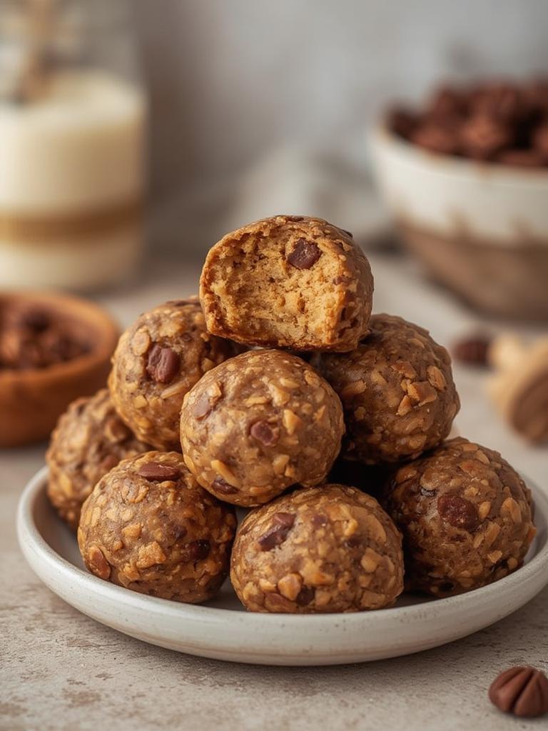 No-Bake Peanut Butter Energy Bites served