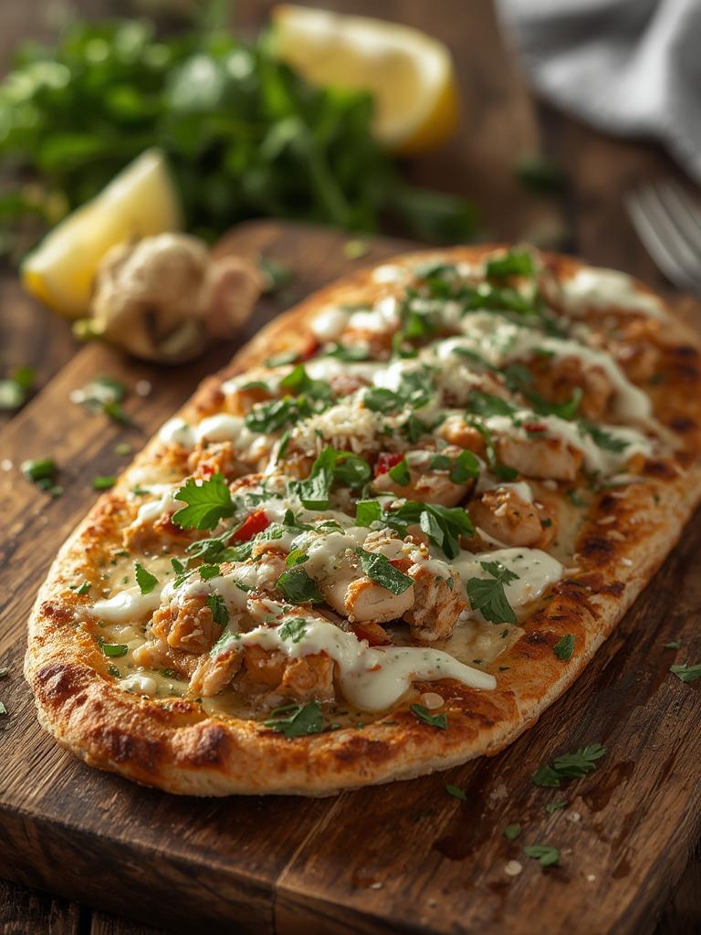 Chicken Caesar Flatbread