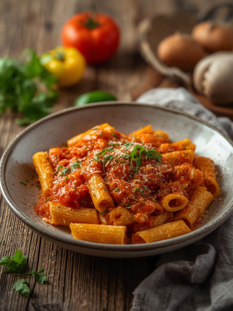 Creamy Tomato Rigatoni Pasta