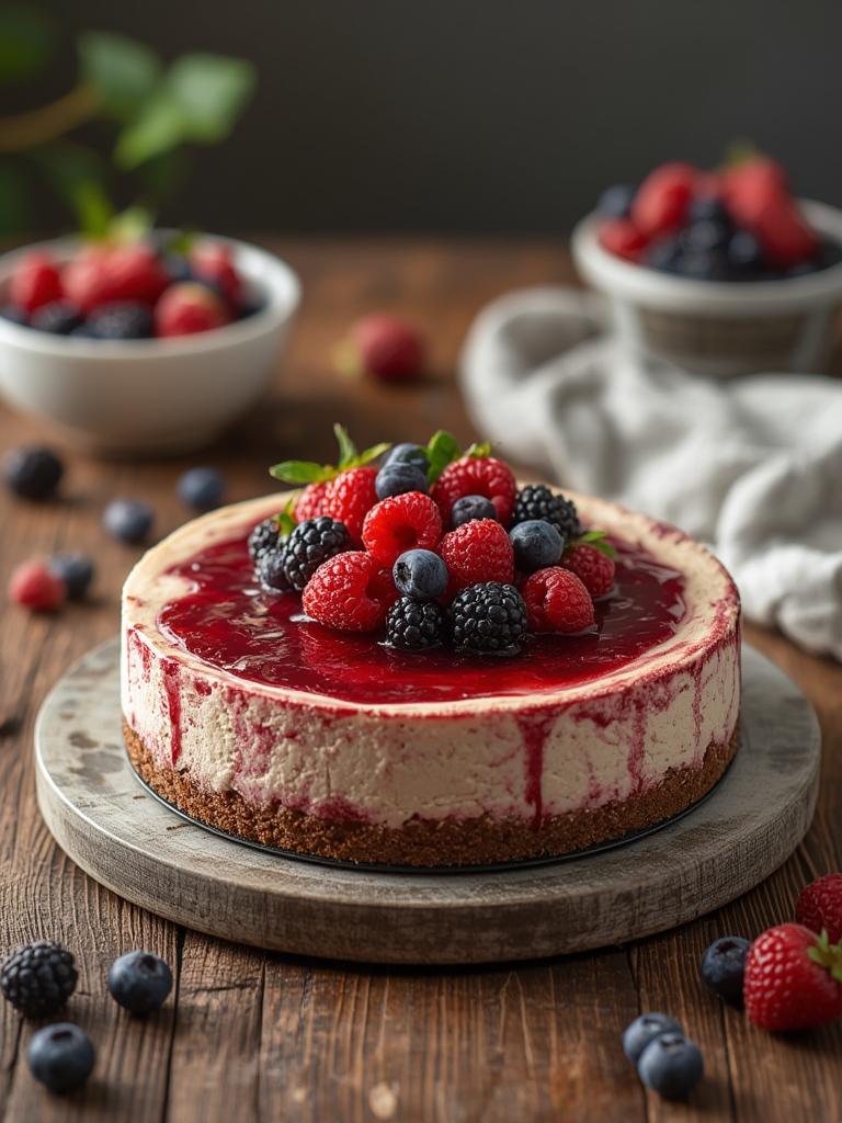 No-Bake Berry Cheesecake