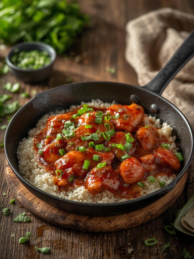One-Pan Honey BBQ Chicken & Rice