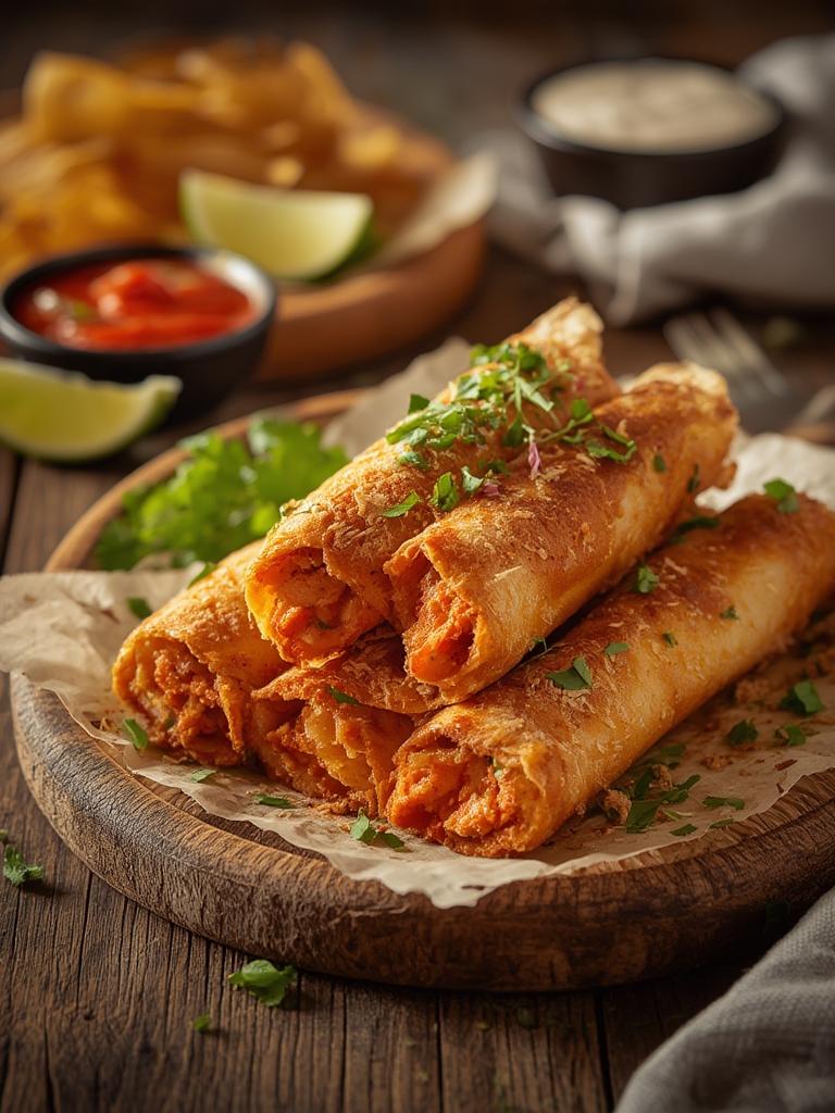 Oven-Fried Chicken Chimichangas