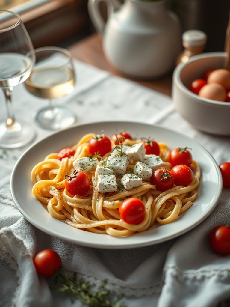 Baked Feta Pasta with Cherry Tomatoes