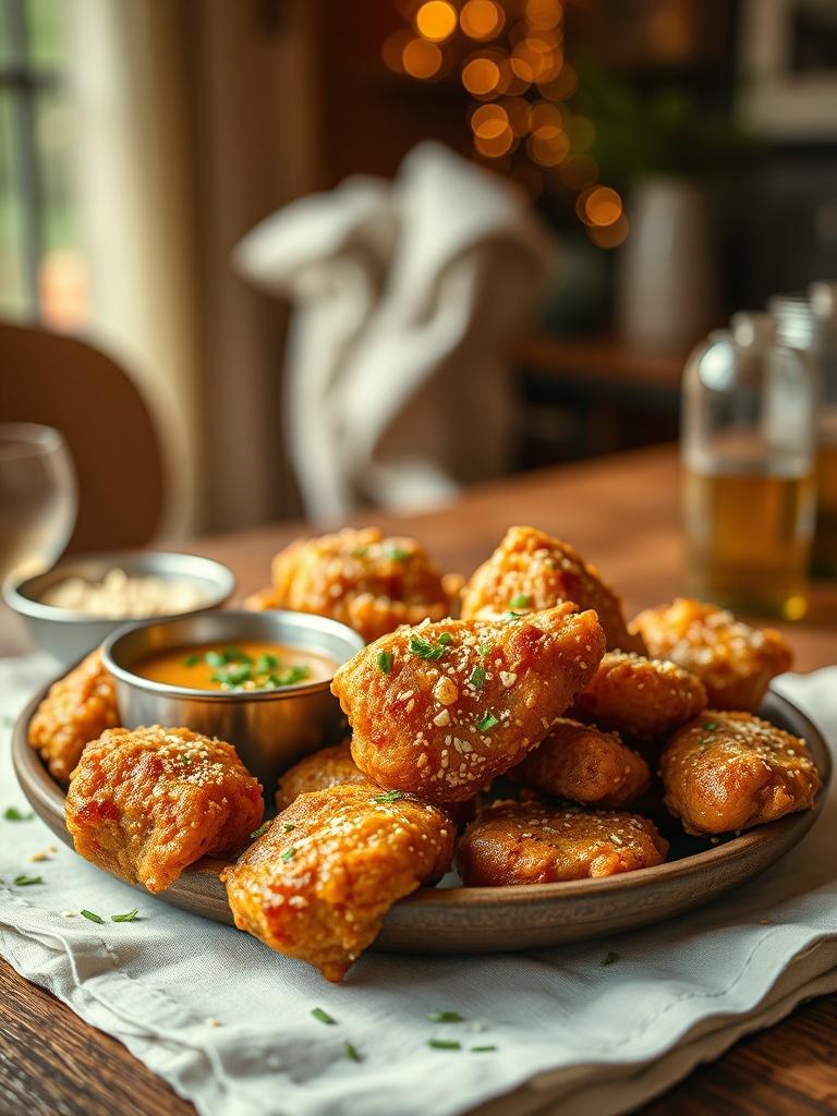 Crispy Honey Garlic Chicken Bites