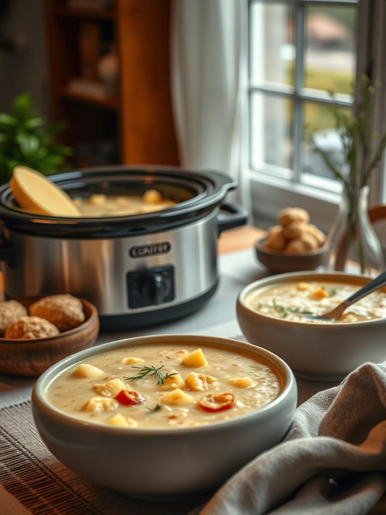 Easy Slow Cooker Potato Soup