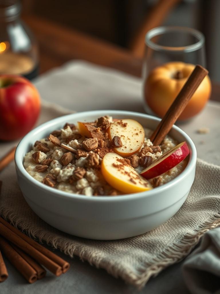 Healthy Apple Cinnamon Oatmeal