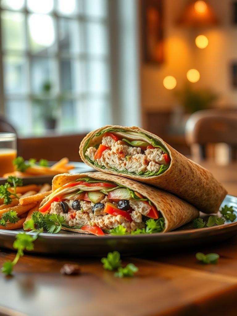 Healthy Tuna Melt Wrap