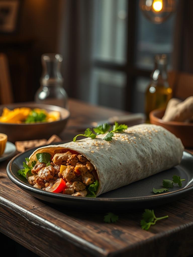 Homemade Chicken Shawarma Wrap