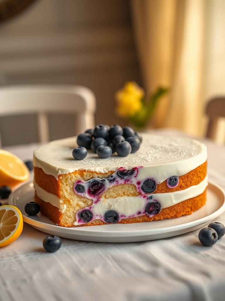 Lemon Blueberry Yogurt Cake