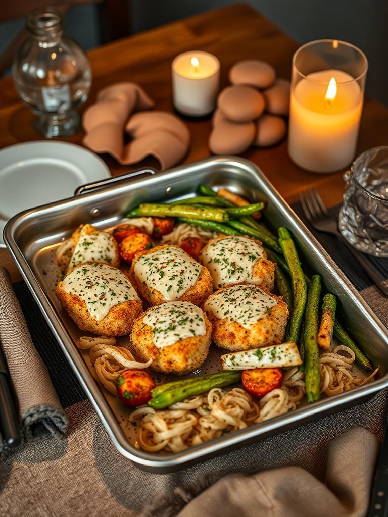 Parmesan Crusted Chicken Sheet Pan Dinner