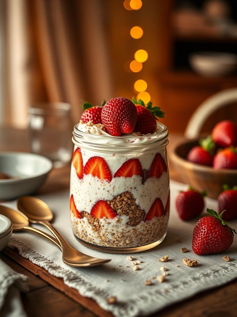Strawberry Cheesecake Overnight Oats
