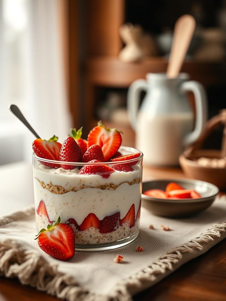 Strawberry Cheesecake Overnight Oats